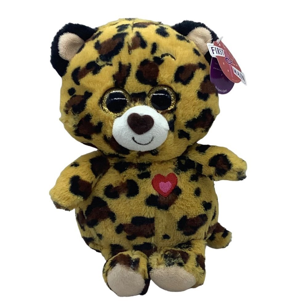 First & Main Spotz Wild Cat Leopard Jaguar Cheetah V4214 Pellet Stuffed Animal‎